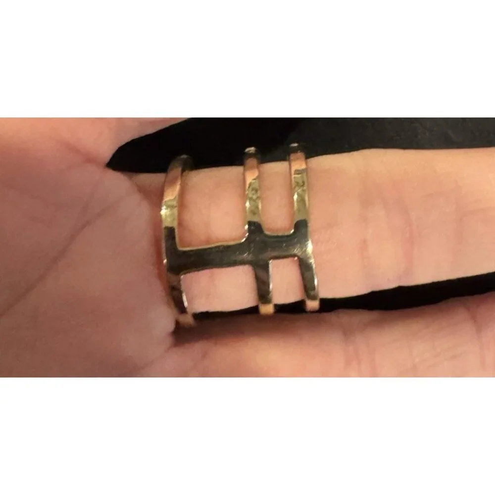 NEW AND LOVELY Fashion CZ 3 Row Stacked Ring Women 9.5
